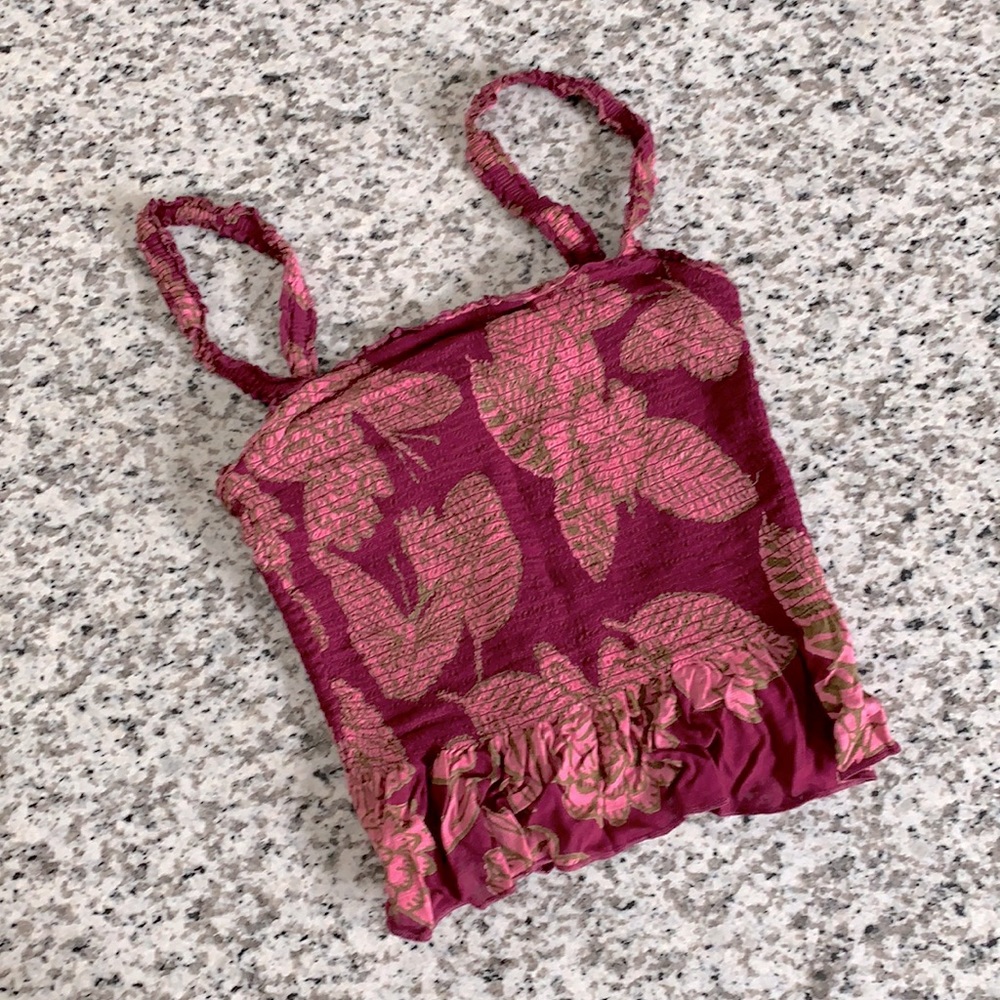 Dark Pink Stretchy Crop Top